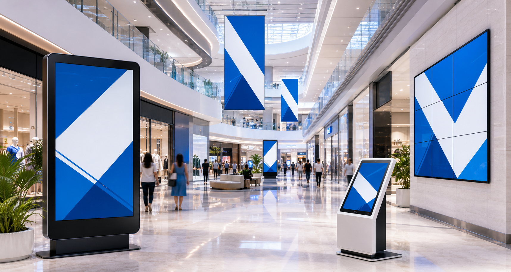Indoor advertising media displays